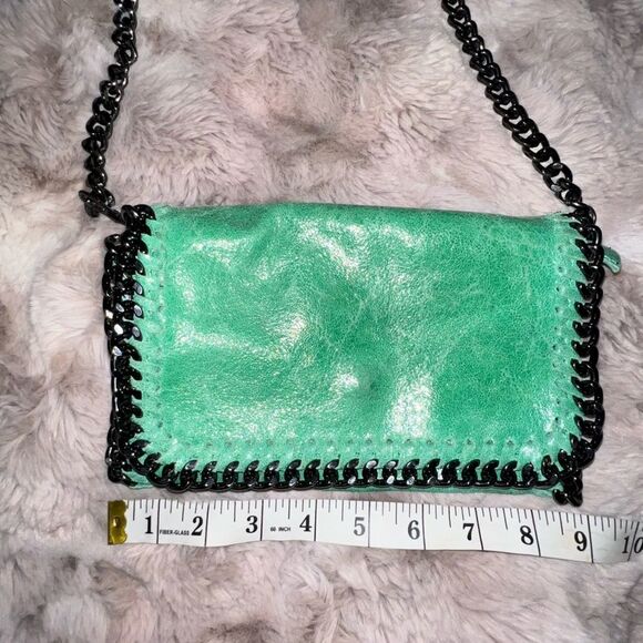Borse In Pelle Emerald Green Leather Clutch Bag, made in Italy 🇮🇹 - Picture 13 of 16